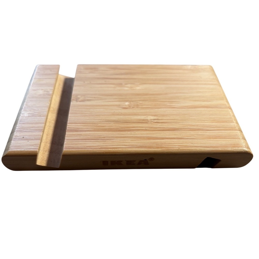IKEA SIGFINN Bamboo Mobile Phone Holder Tablet Stand Natural Wood Minimalist